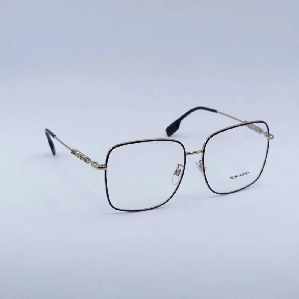 Burberry BE1378D 1326 Eyeglasses Black/Gold 57mm Square Frame